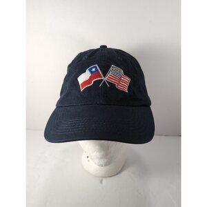 Chile USA Flag Friendship Cap Tuck Strap  Dad Cap Blue